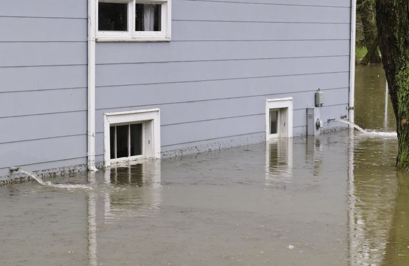 Flooded Exterior Walls